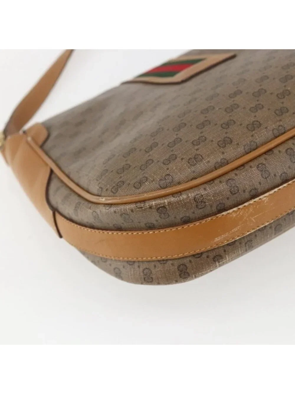Authentic GUCCI Micro GG Supreme Web Sherry Line Bag PVC Beige 001 115 0914 - Picture 5 of 16